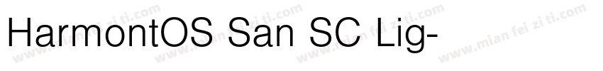 HarmontOS San SC Lig字体转换